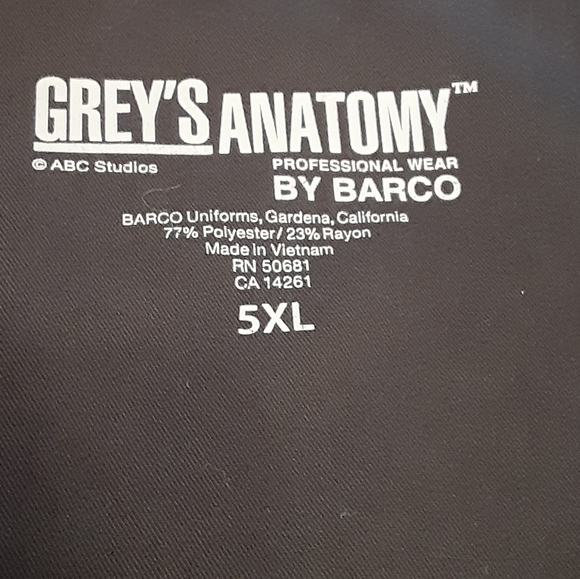 GREY'S ANATOMY #41460 VNECK SCRUB TOP in INDIGO/NAVY BLUE WOMENS SIZE 5XL. - Picture 3 of 8